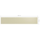 vidaXL Balkonscherm 90x500 cm Crème - 33% Korting!