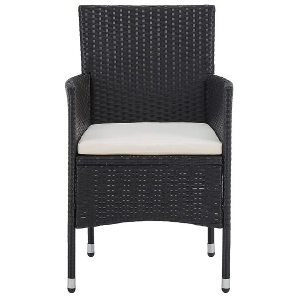 VidaXL Tuinstoelen Poly Rattan Zwart - 48% Korting