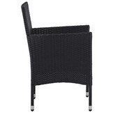 VidaXL Tuinstoelen Poly Rattan Zwart - 48% Korting