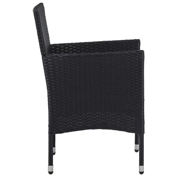 VidaXL Tuinstoelen Poly Rattan Zwart - 48% Korting