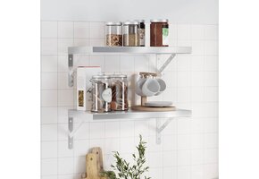 vidaXL Wandschappen RVS - 2 stuks, 50x30cm - 52% Korting!