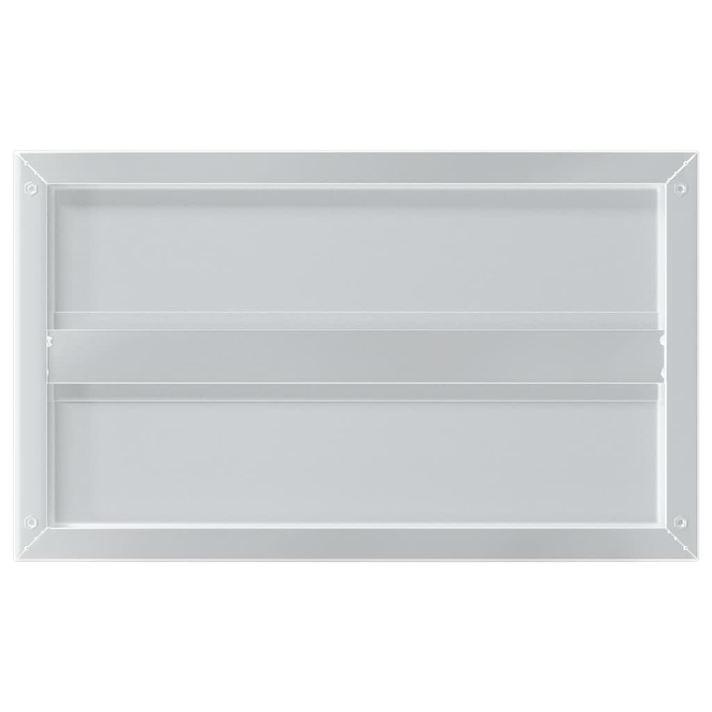 vidaXL Wandschappen 2 st 50x30x3 cm roestvrijstaal zilverkleurig