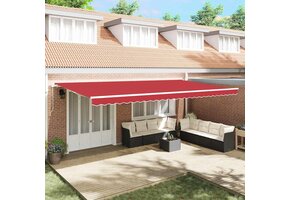 vidaXL Zonnescherm Doek Rood 600x300cm Canvas - 54% Korting!