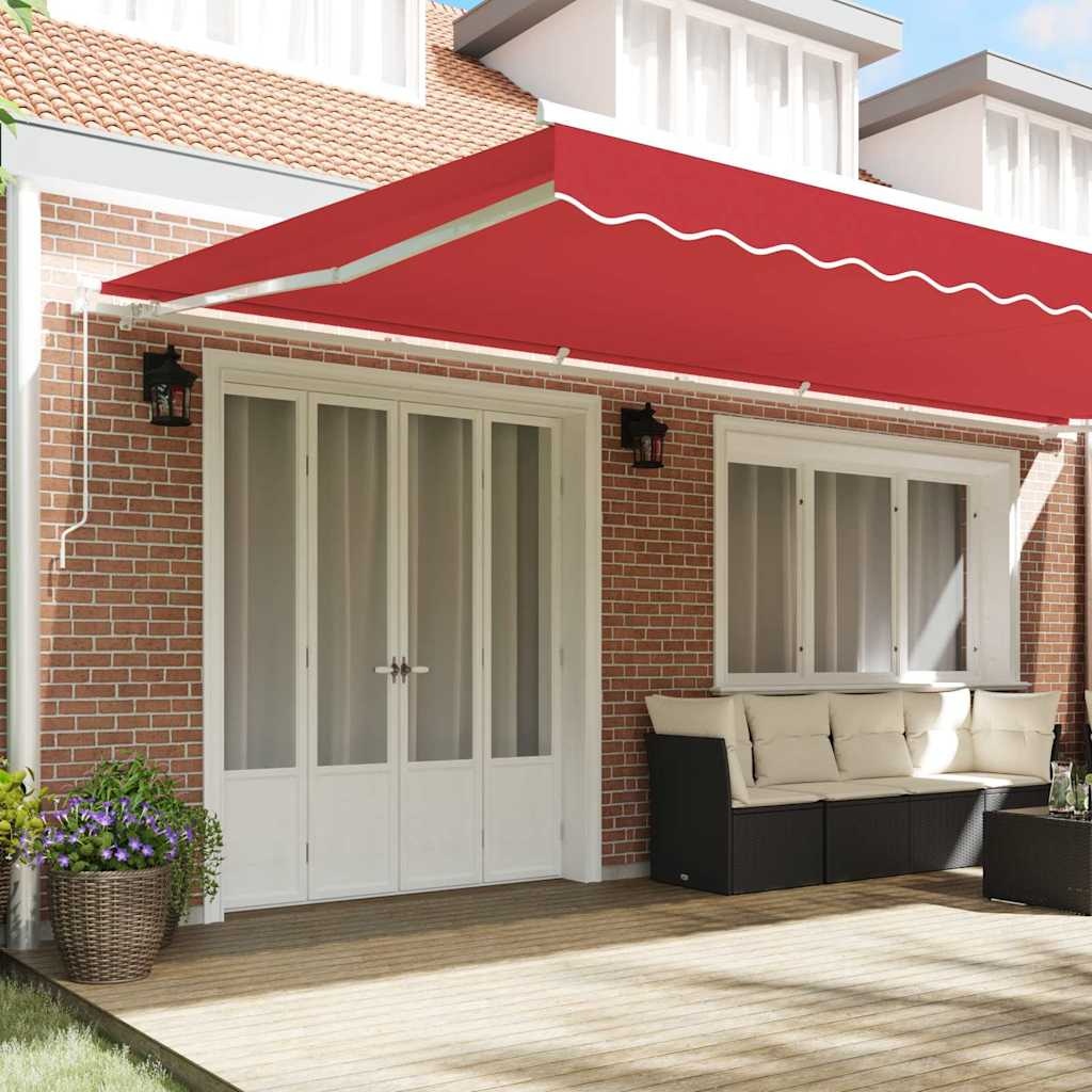 vidaXL Vervangingsdoek voor zonnescherm Rood 600 × 300 cm Canvas