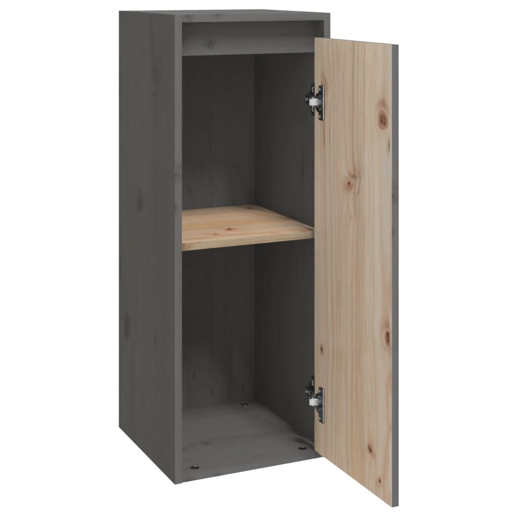 vidaXL Grenenhouten Wandkast Grijs - 58% Korting!