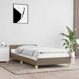 VidaXL Taupe Bedframe met Hoofdeinde (90x200cm) - 34% Korting!
