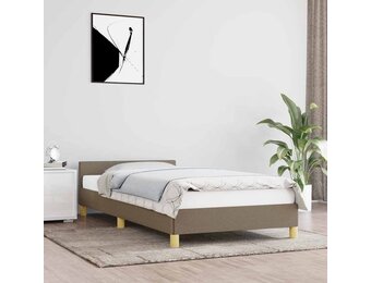 VidaXL Taupe Bedframe met Hoofdeinde (90x200cm) - 34% Korting!
