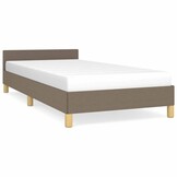 VidaXL Taupe Bedframe met Hoofdeinde (90x200cm) - 34% Korting!