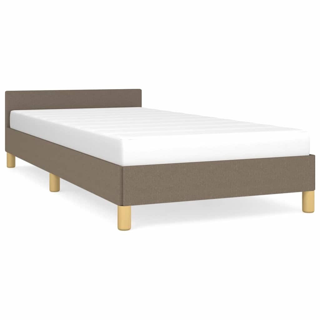 VidaXL Taupe Bedframe met Hoofdeinde (90x200cm) - 34% Korting!