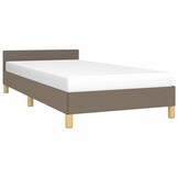 VidaXL Taupe Bedframe met Hoofdeinde (90x200cm) - 34% Korting!