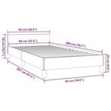 VidaXL Taupe Bedframe met Hoofdeinde (90x200cm) - 34% Korting!