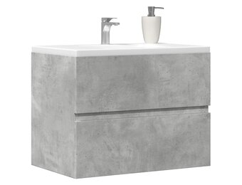 vidaXL Badkamerkast 60x38,5x45 cm bewerkt hout betongrijs