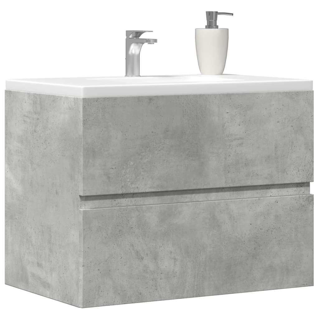 vidaXL Badkamerkast 60x38,5x45 cm bewerkt hout betongrijs