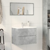 Betongrijze badkamerkast 60x38,5x45 cm - 56% korting!