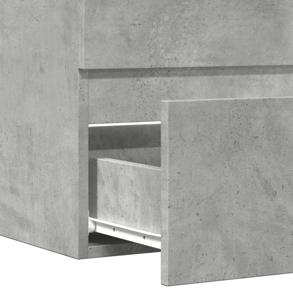 vidaXL Badkamerkast 60x38,5x45 cm bewerkt hout betongrijs