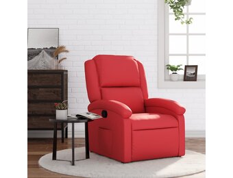 vidaXL Fauteuil verstelbaar kunstleer rood