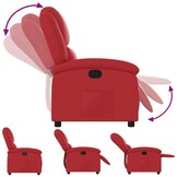 vidaXL Fauteuil verstelbaar kunstleer rood