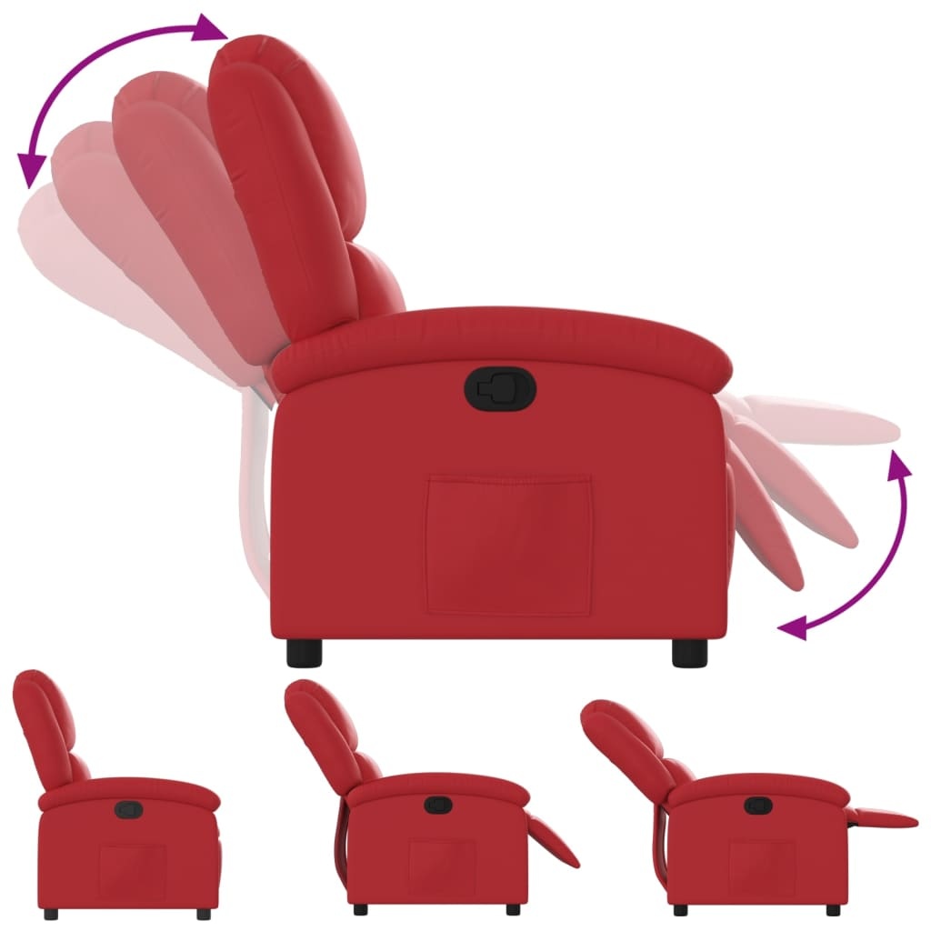 vidaXL Fauteuil verstelbaar kunstleer rood