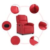 vidaXL Fauteuil verstelbaar kunstleer rood