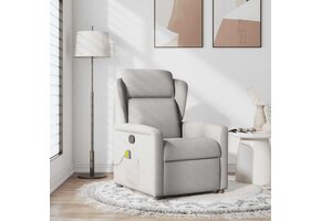 Verstelbare Massagestoel Stof Wolk Grijs - 47% Korting