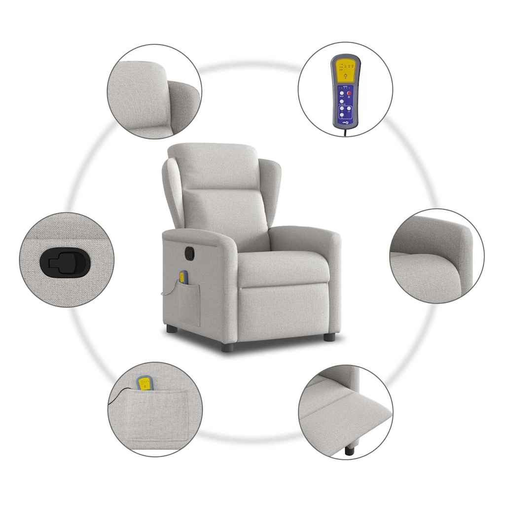 vidaXL Massagestoel Wolk Grijs - 35% Korting!