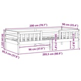 vidaXL Bedframe Grenenhout 90x200 cm | Nu 35% Korting