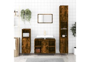 vidaXL Badkamerkast Gerookt Eiken 30x30x100 cm - 34% Korting