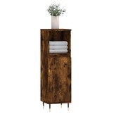 vidaXL Badkamerkast Gerookt Eiken 30x30x100 cm - 34% Korting