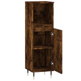 vidaXL Badkamerkast Gerookt Eiken 30x30x100 cm - 34% Korting