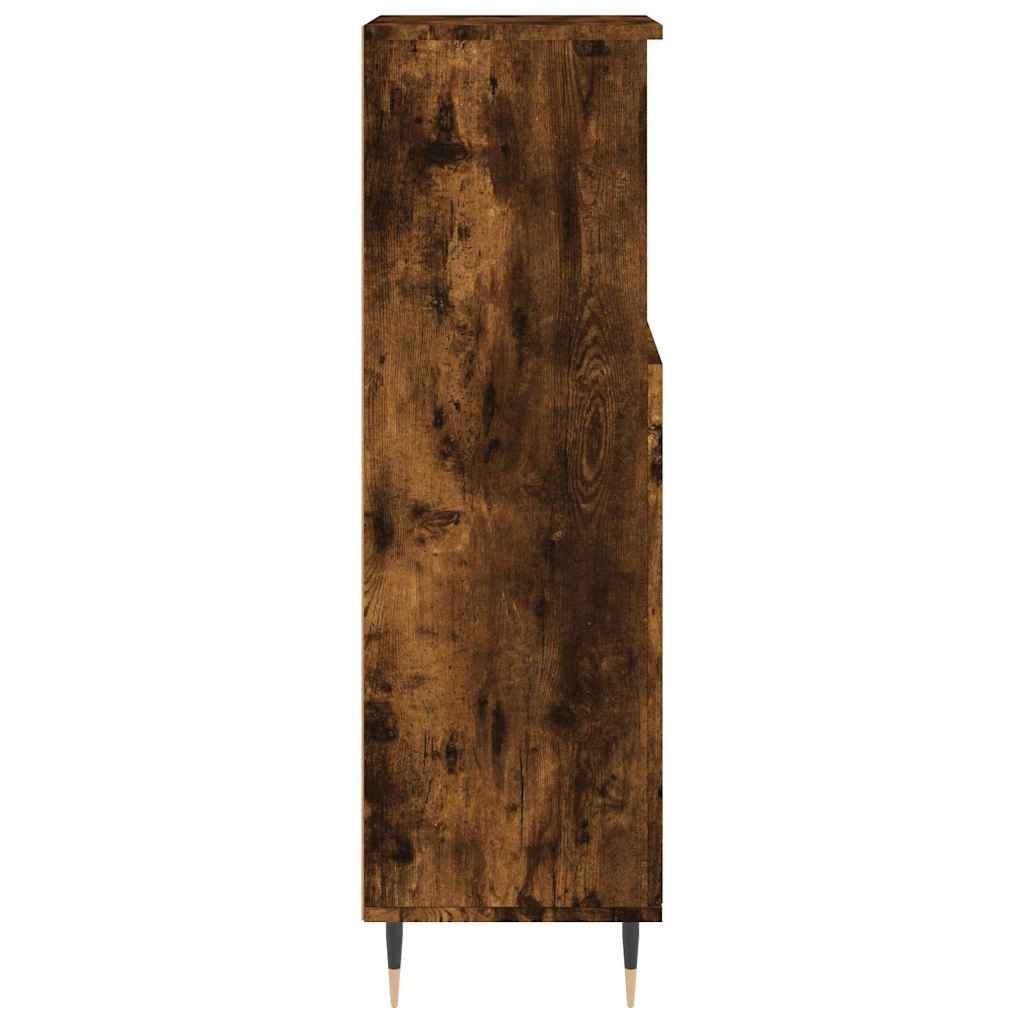 vidaXL Badkamerkast Gerookt Eiken 30x30x100 cm - 34% Korting