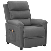 vidaXL Massagestoel Stof Lichtgrijs - 55% Korting