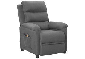 vidaXL Massagestoel Stof Lichtgrijs - 55% Korting