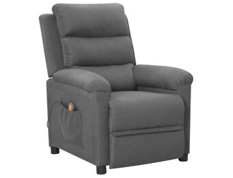 vidaXL Massagestoel Stof Lichtgrijs - 55% Korting