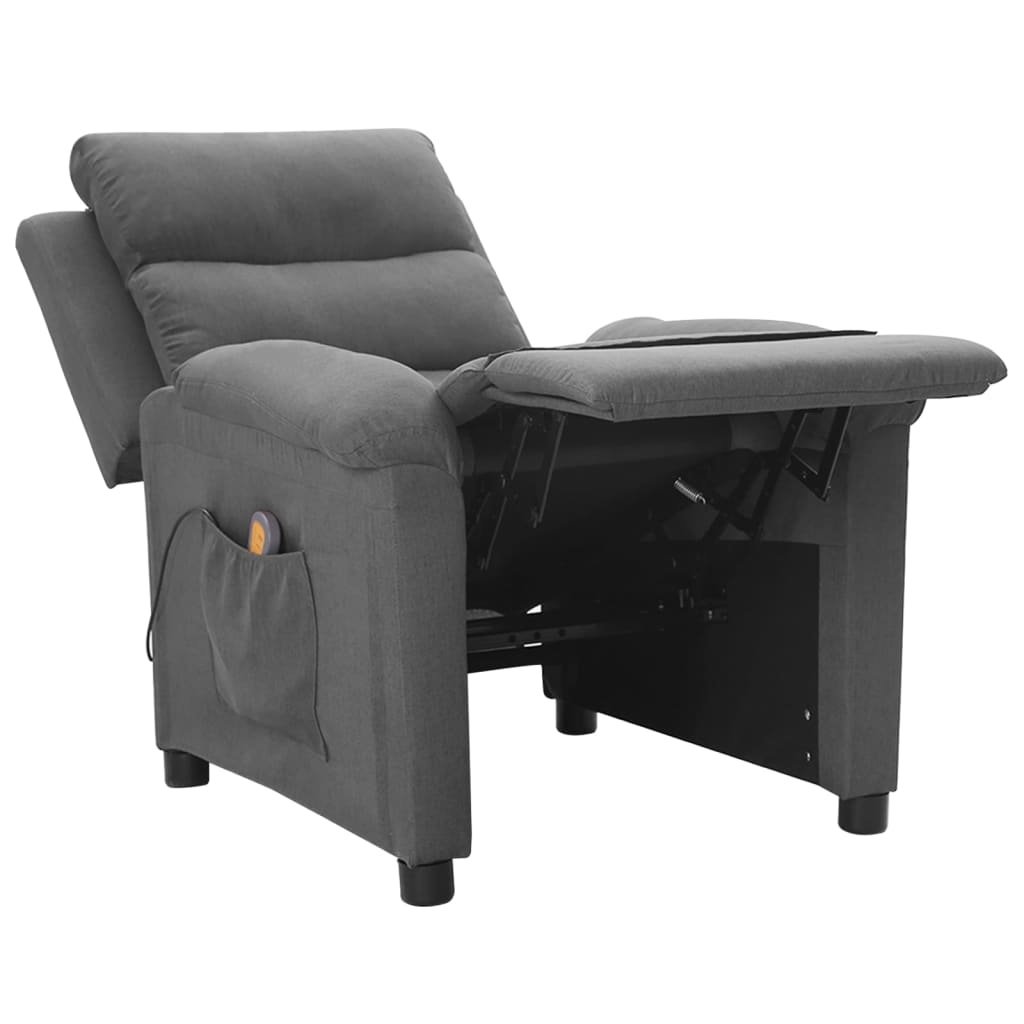 vidaXL Massagestoel Stof Lichtgrijs - 55% Korting