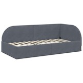 VidaXL Hoekbedframe Donkergrijs Fluweel - 100x200 cm (35% KORTING)