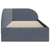 VidaXL Hoekbedframe Donkergrijs Fluweel - 100x200 cm (35% KORTING)