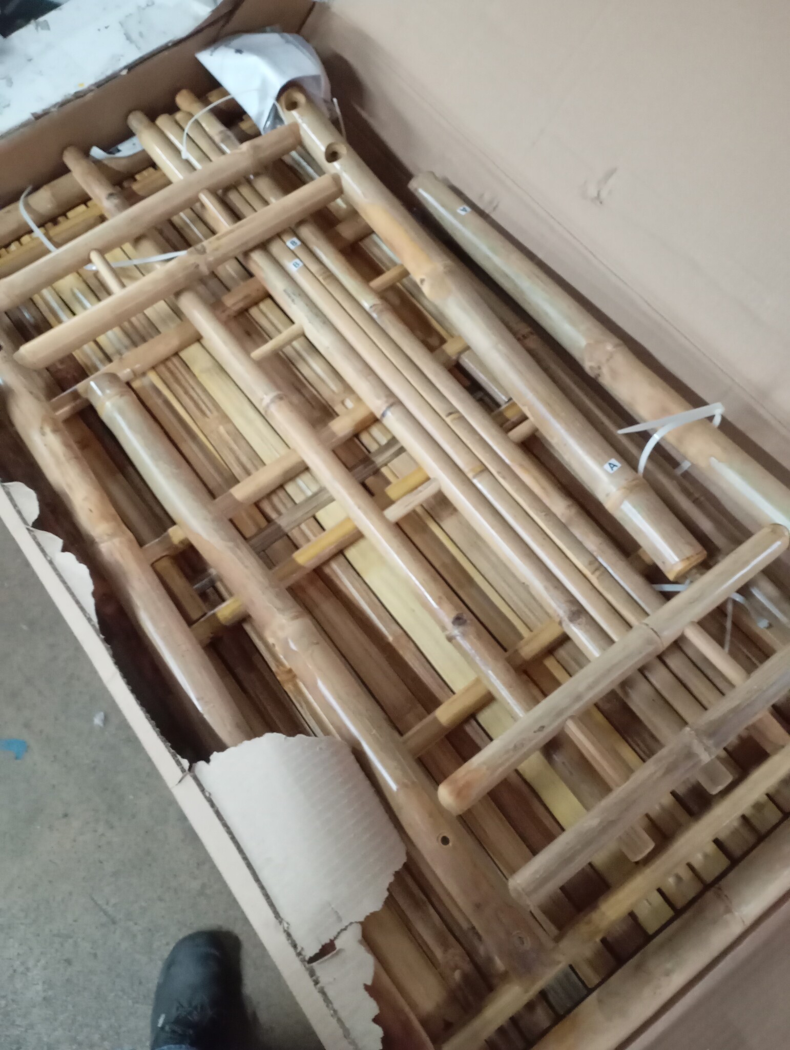vidaXL Tuintafel 110x55x75 cm bamboe