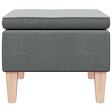 vidaXL Donkergrijze Stoffen Kruk met Houten Poten - 58% Korting!