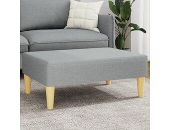 vidaXL Voetenbank 77x55x31 cm stof lichtgrijs