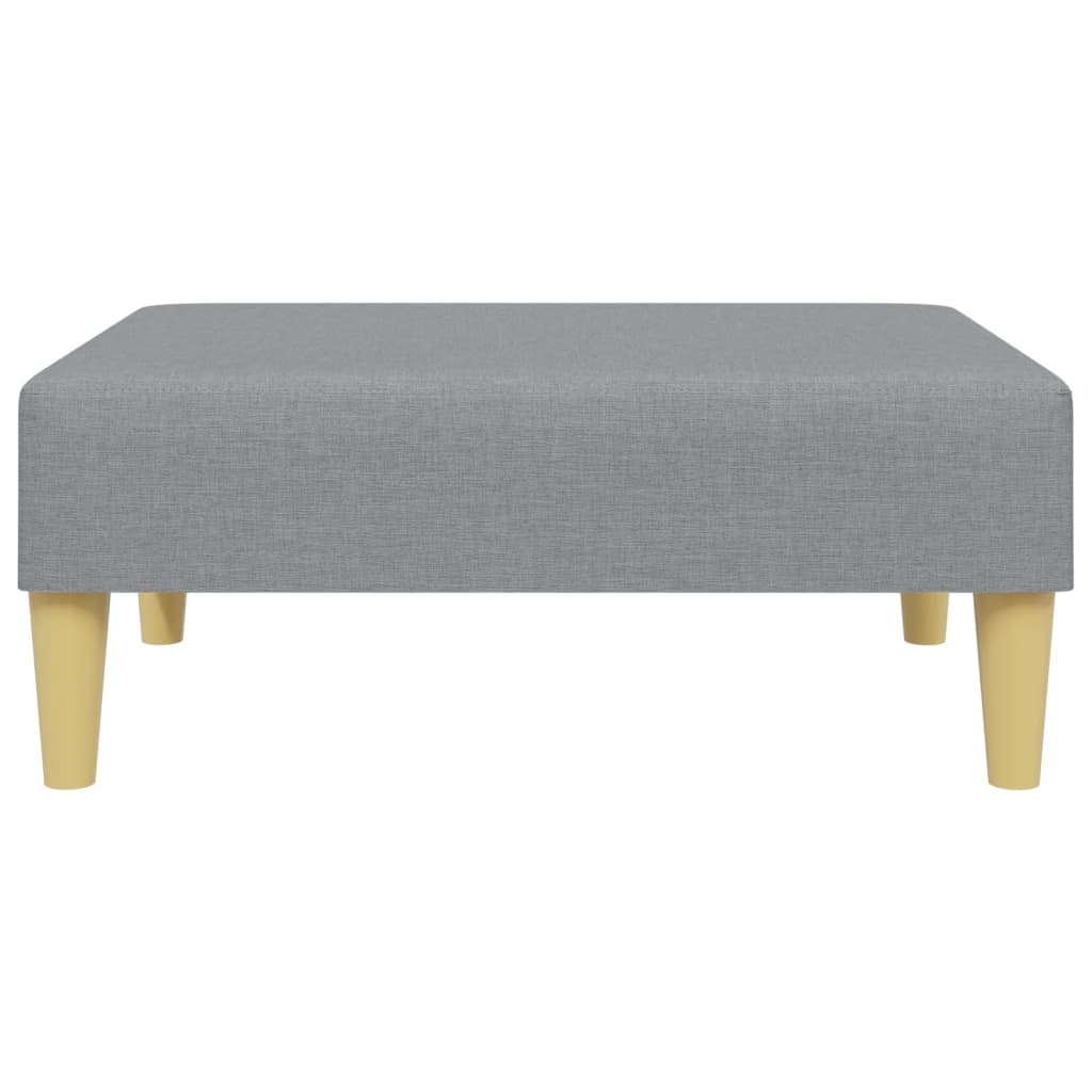 vidaXL Voetenbank 77x55x31 cm stof lichtgrijs
