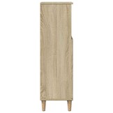 vidaXL Badkamerkast 30x30x100 cm bewerkt hout sonoma eikenkleurig