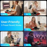 Podcast Microfoon Bundel met Live Geluidskaart Mixer - Compleet P15 Pakket voor Streaming, Gaming en Zang