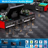 Podcast Microfoon Bundel met Live Geluidskaart Mixer - Compleet P15 Pakket voor Streaming, Gaming en Zang