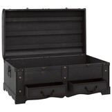 vidaXL Dekenkist 90x51x42 cm hout zwart