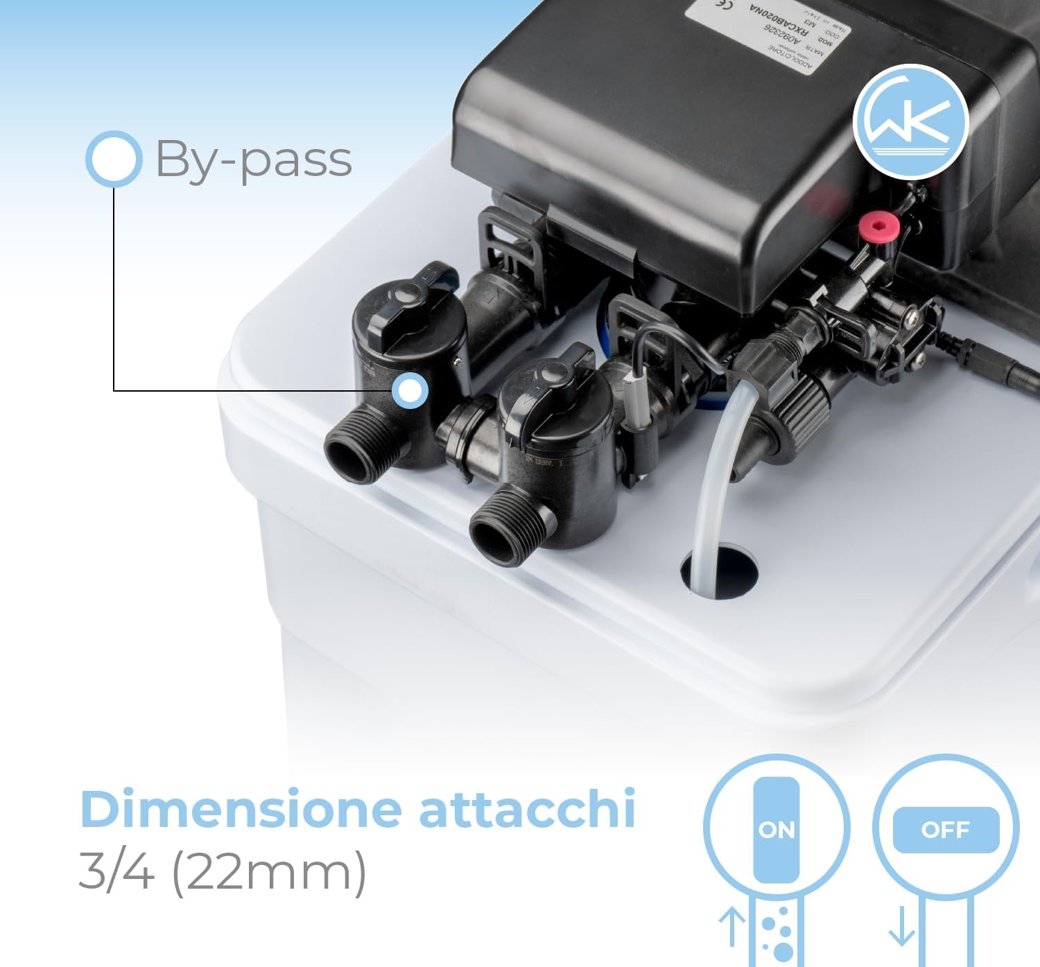 WK New Octopus Slim Waterontharder - Compact Waterfiltratiesysteem voor Huishoudelijk Gebruik - Slim