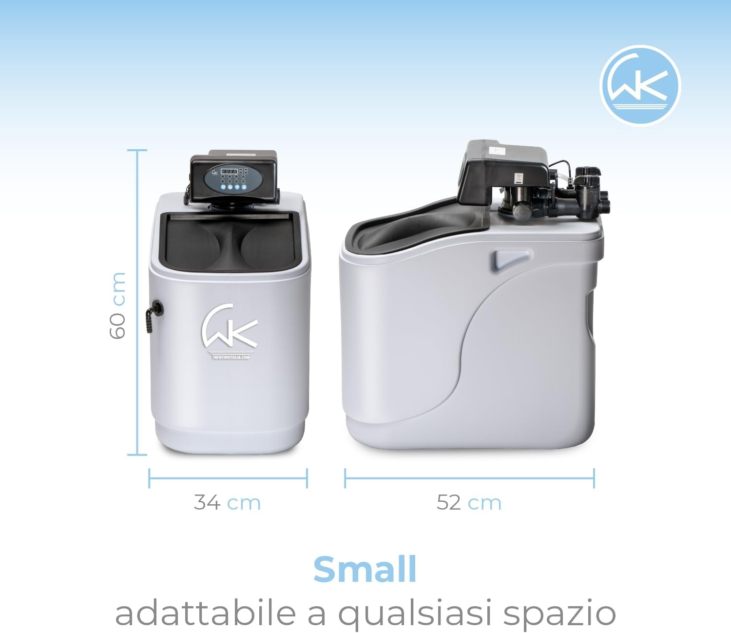 WK New Octopus Slim Waterontharder - Compact Waterfiltratiesysteem voor Huishoudelijk Gebruik - Slim