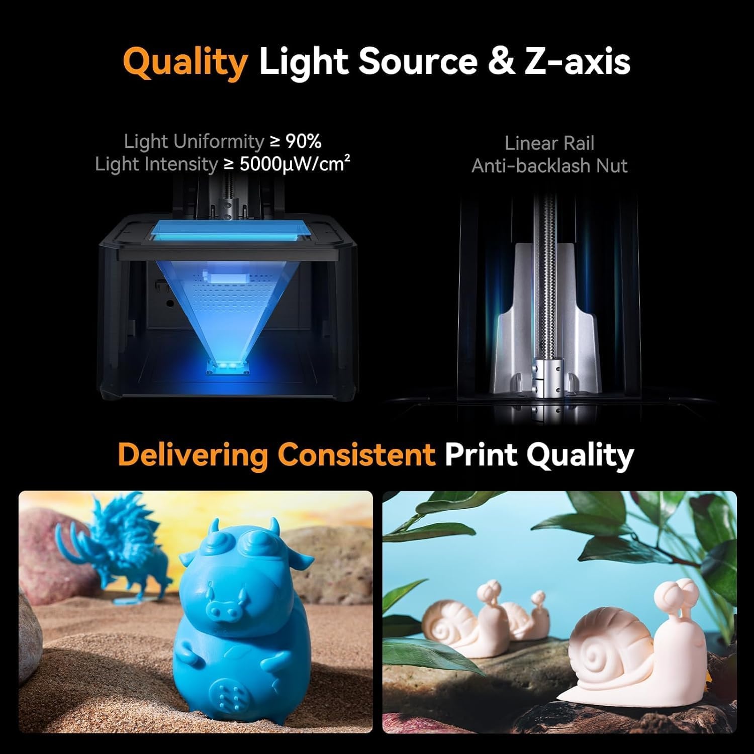 Creality Halot R6 3D-printer van hars, 2K monochroom LCD-display, verbeterde lichtbron met zeer nauwkeurige druk, eenvoudige workflow, 3D-printer van hars voor beginners