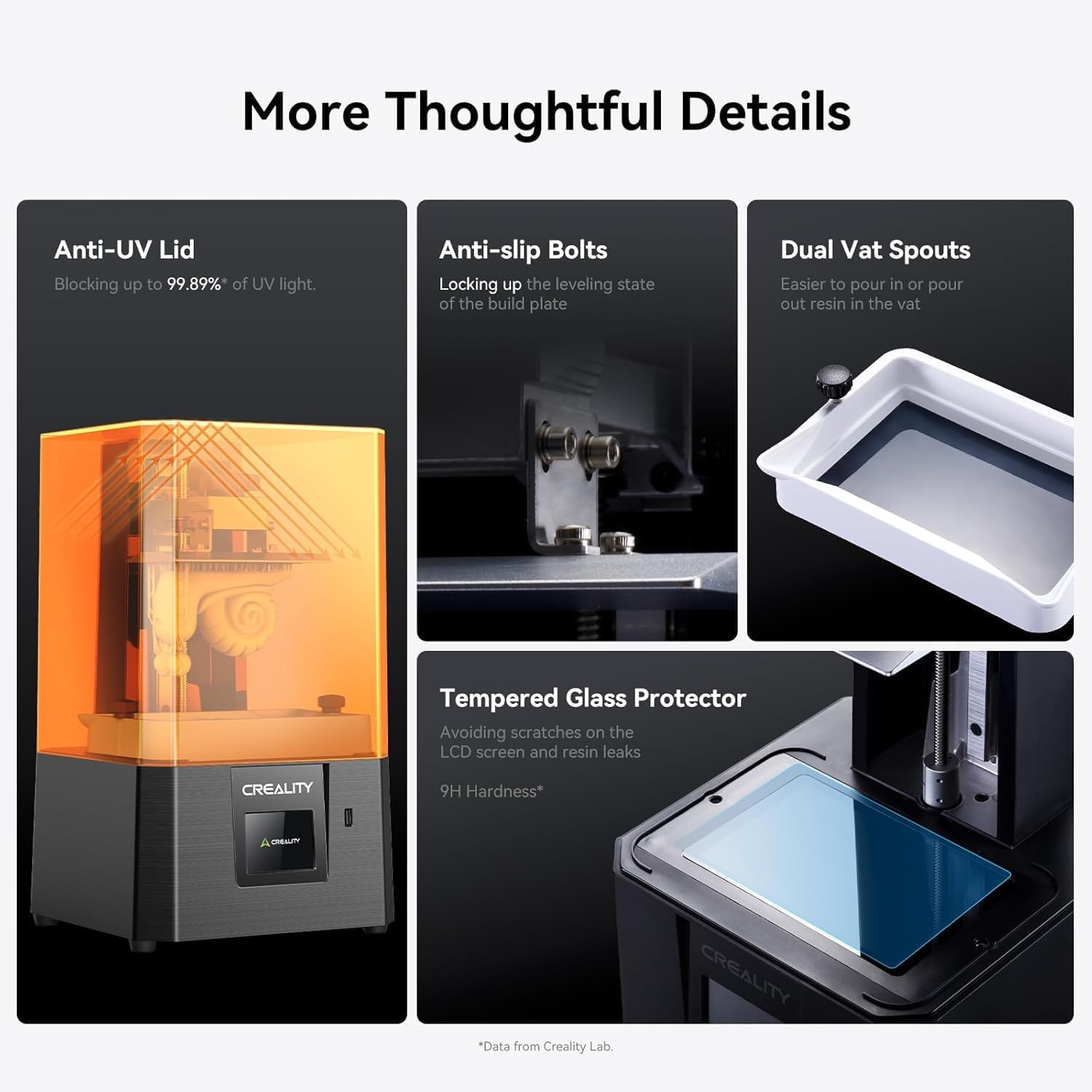 Creality Halot R6 3D-printer van hars, 2K monochroom LCD-display, verbeterde lichtbron met zeer nauwkeurige druk, eenvoudige workflow, 3D-printer van hars voor beginners
