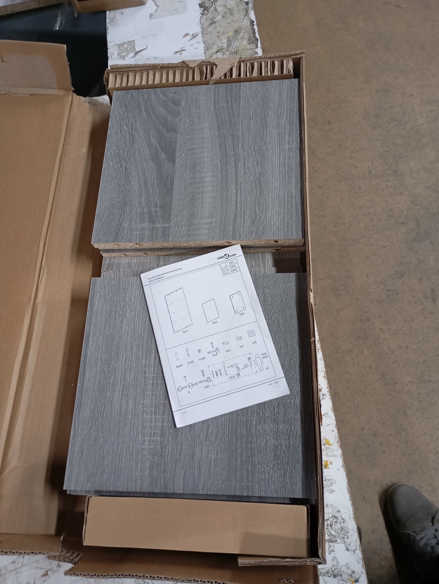 vidaXL Hangkast 30x29,5x60 cm bewerkt hout grijs sonoma eikenkleurig