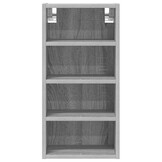 vidaXL Hangkast 30x29,5x60 cm bewerkt hout grijs sonoma eikenkleurig
